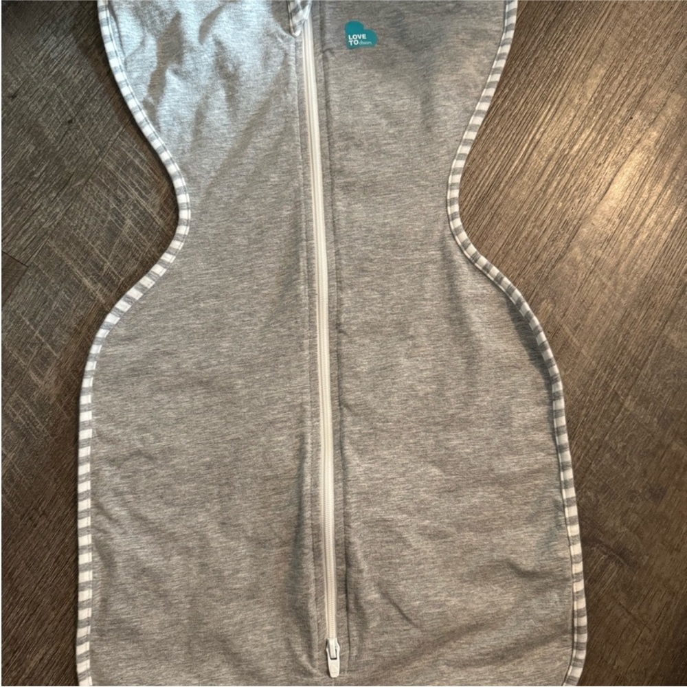 Love to Dream Gray Sleep Sack with Pom-Pom Trim